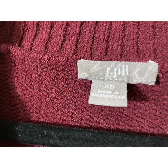 J. JILL Women's Sweater XS Soft Over Sized Burgundy Pull Over 3/4 Sleeve EUC - Picture 4 of 4